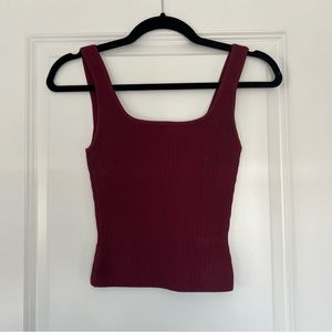 Aritzia Babaton Sculpt Knit Squareneck Tank